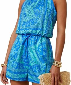 Summer High Waist Cami Romper CL22