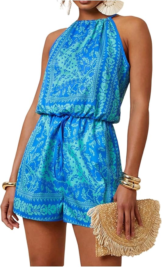 Summer High Waist Cami Romper CL22