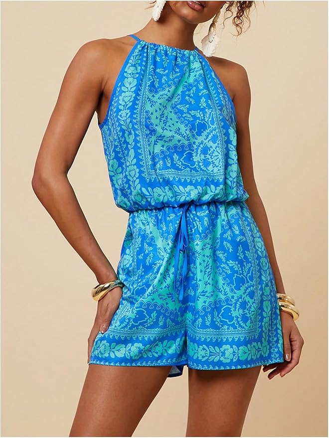 Summer High Waist Cami Romper CL22 - Image 2