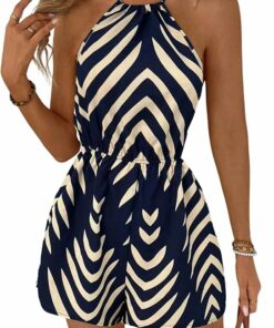 Women's Allover Print Halter Jumpsuit CL24